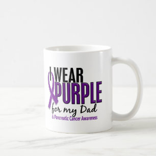 Taza De Café Llevo la púrpura para mi cáncer pancreático del