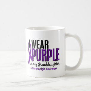 Taza De Café Llevo la púrpura para mi Fibromyalgia de la nieta