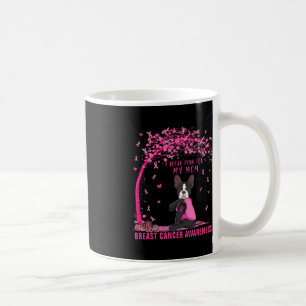 Taza De Café Llevo Rosado Por Mi Mamá Boston Terrier Cance De M