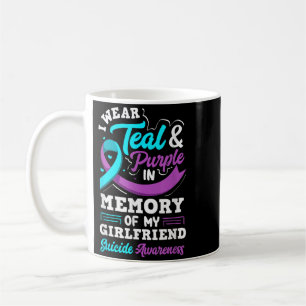Taza De Café Llevo Turquesa Y Púrpura En Memoria De Mi Novia