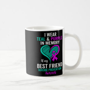 Taza De Café Llevo Verde azulado Y Morado En Memoria De Mi Amig