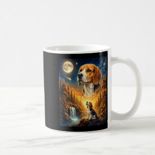 Taza De Café Llorando a la luna meme animal perro beagle