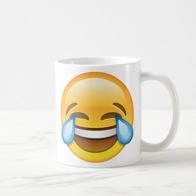 Taza De Café Llorando lágrimas de emoji de alegría (Derecha)