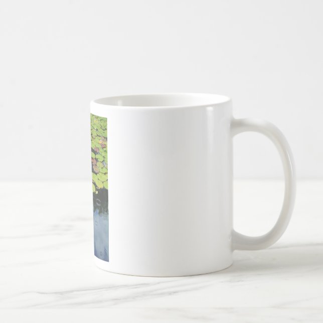 Taza De Café Lloto rosa en lluvia (Derecha)