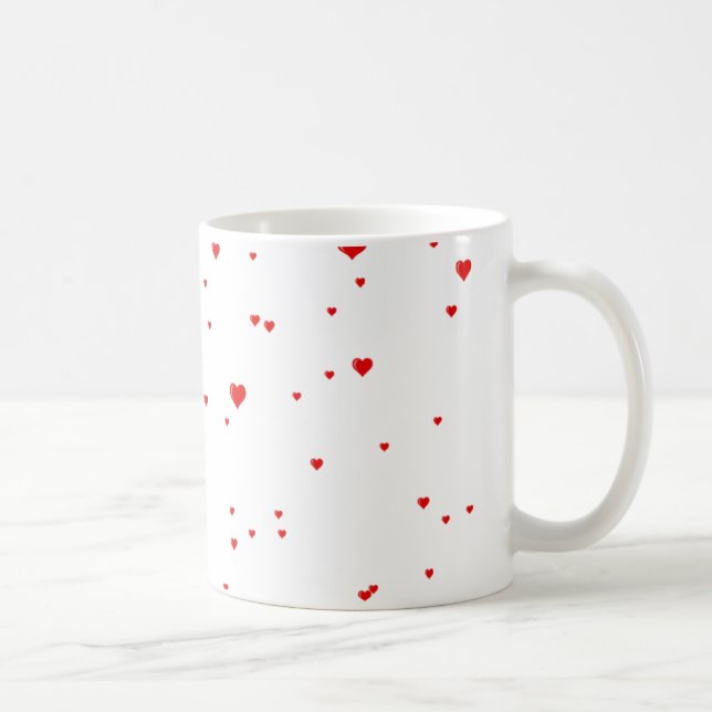 Taza De Café llover corazones (Derecha)