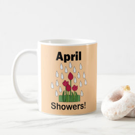 Taza De Café Lluvia de Abril Flor Floral de Margarita Rosa