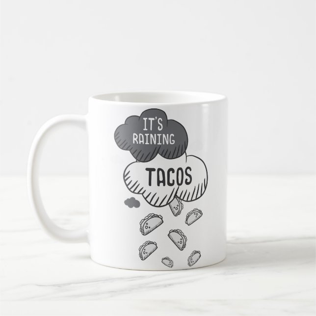 Taza De Café Lluvia De Tacos Divertido Taco (Izquierda)