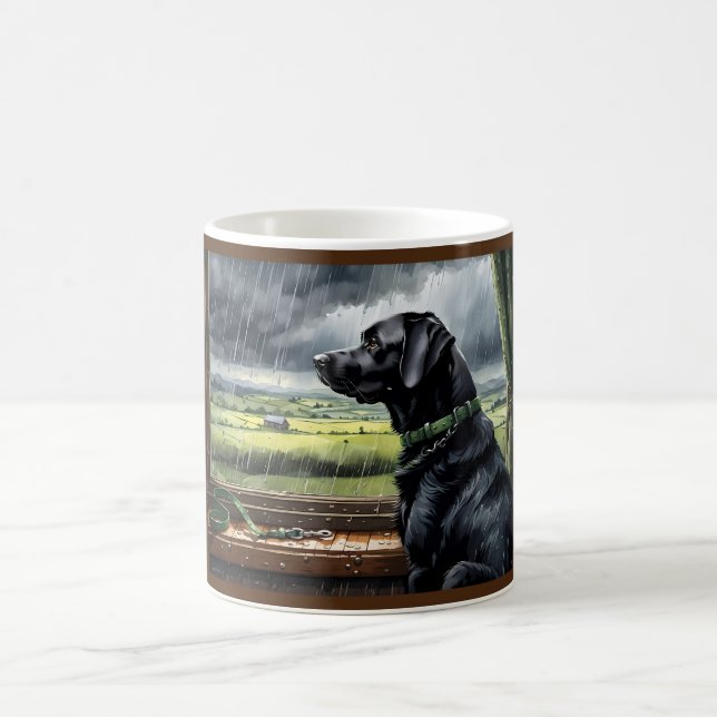 Taza De Café Lluvia deja de jugar a labrador (Centro)