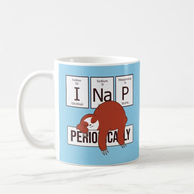 TAZA DE CAFÉ LLUVIA PERIÓDICA DE TABLA I NAP PERIÓDICAMENTE (Izquierda)