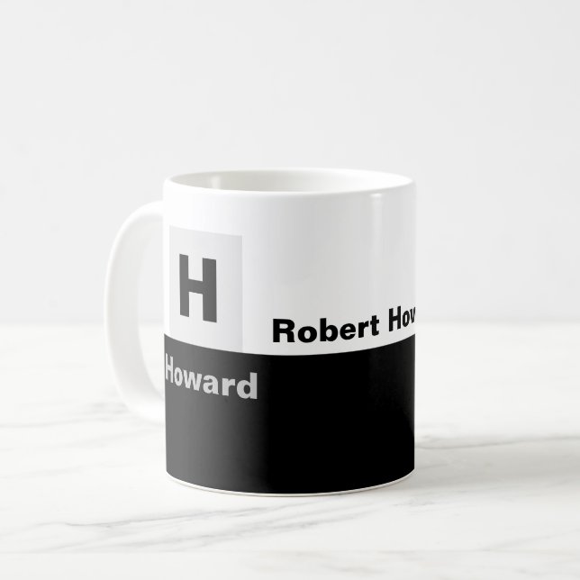 Taza De Café Lo básico en negro y blanco (Anverso izquierdo)
