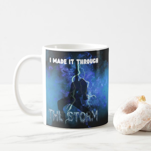 Taza De Café Lo Hice A Través De La Tormenta (Con donut)