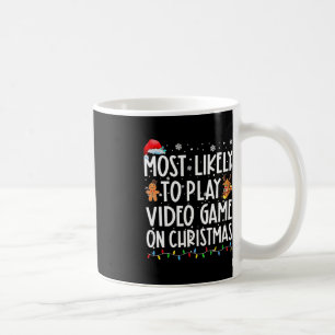 Taza De Café Lo Más Probable Es Jugar Videojuegos En Navidades