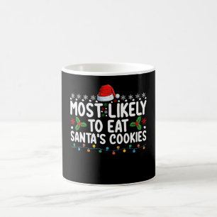Taza De Café Lo más probable es que coman Navidades de cookies 