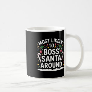 Taza De Café Lo Más Probable Para El Jefe De Santa En Torno A L