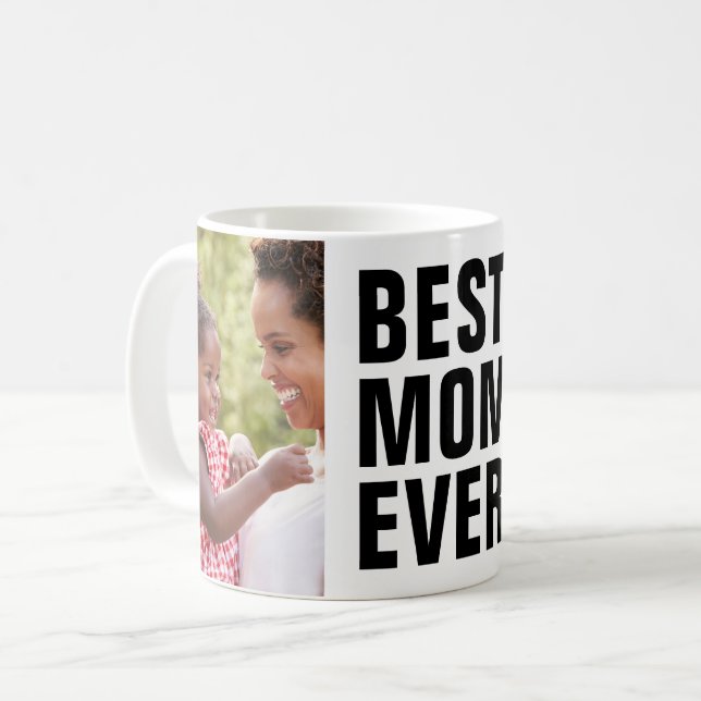Taza De Café Lo mejor. Mamá. Nunca. Fotografía del Día de la Ma (Anverso izquierdo)