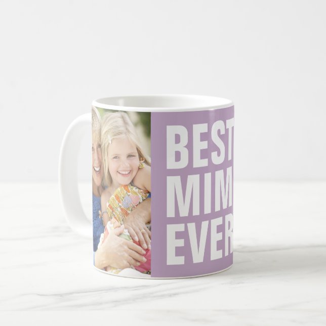 Taza De Café Lo mejor. Mimi. Nunca. Fotografía del Día de la Ma (Anverso izquierdo)