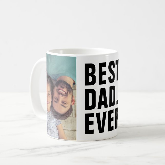 Taza De Café Lo mejor. Papá. Nunca. Fotografía del Día del Padr (Anverso izquierdo)