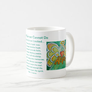 Taza De Café Lo que el cáncer no puede hacer poem Angel Coffee 