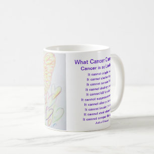 Taza De Café Lo que el cáncer no puede hacer poem Angel Coffee