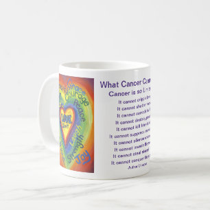 Taza De Café Lo que el cáncer no puede hacer poema Art Coffee C
