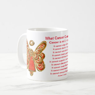 Taza De Café Lo que el cáncer no puede hacer poema Art Coffee M