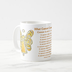 Taza De Café Lo que el cáncer no puede hacer poema Art Coffee M