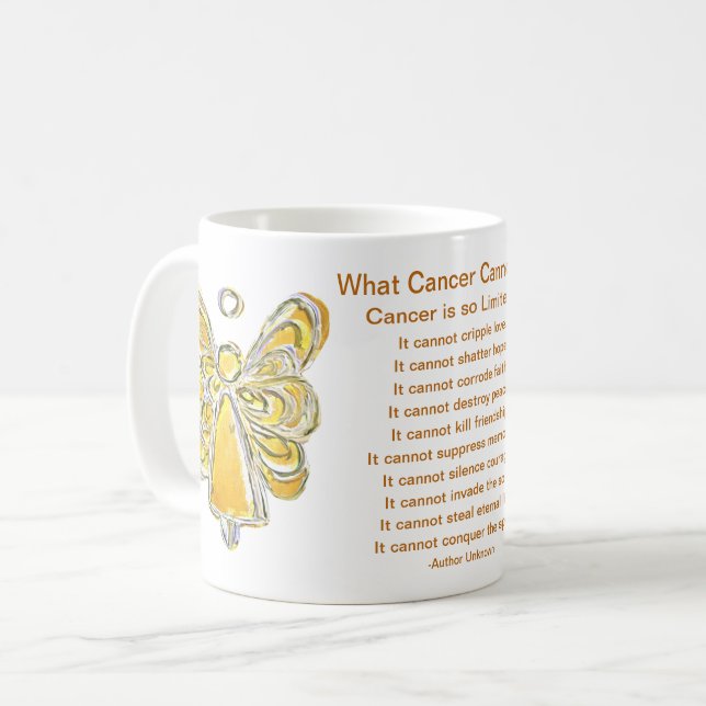 Taza De Café Lo que el cáncer no puede hacer poema Art Coffee M (Anverso izquierdo)