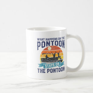 Taza De Café Lo Que Pasa En El Pontoon Boat Funny Boating Gif