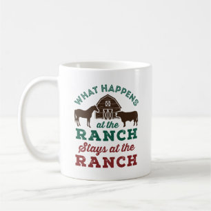 Taza De Café Lo que pasa en el rancho se queda en el rancho