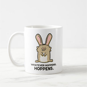 Taza De Café Lo que sea Hoppens, Hoppens Rabbit Pun Mug