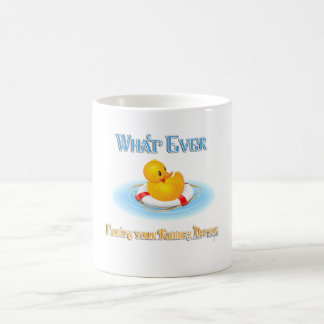 Taza De Café Lo que sea que flote tu duckie de goma