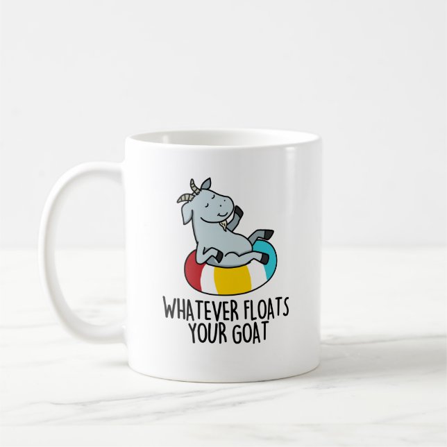 Taza De Café Lo que sea que te flote tu bobo divertido animal (Izquierda)