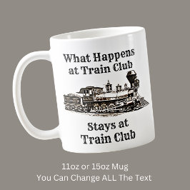 Taza De Café Lo que sucede en el tren de trenes de trenes de al