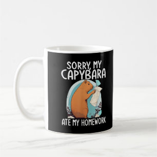 Taza De Café Lo siento, mi carpincho se comió mi tarea Divertid