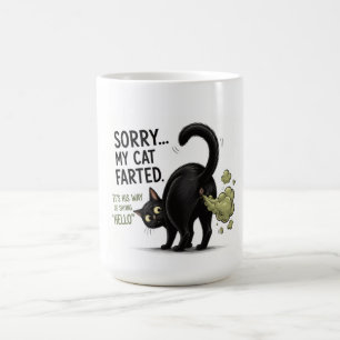 Taza De Café Lo siento, mi gato se ha tirado un pedo Humor de g