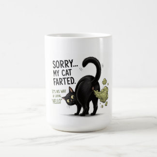 Taza De Café Lo siento, mi gato se ha tirado un pedo Humor de g