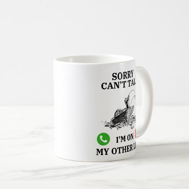 Taza De Café Lo siento, no puedo hablar. Estoy en mi otra línea (Anverso derecho)