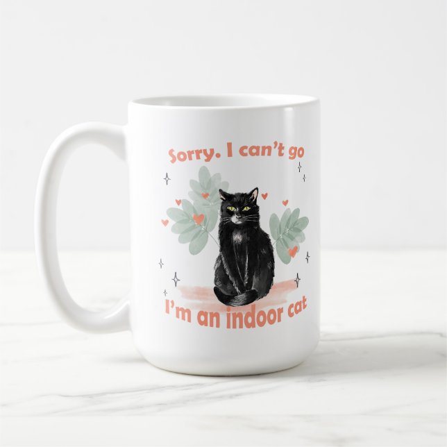 Taza De Café Lo siento, no puedo ir, soy un gato cubierto graci (Izquierda)