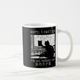 Taza De Café Lo siento, no puedo irme. Soy un gato cubierto gra