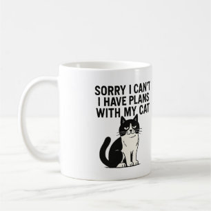 Taza De Café Lo siento, no puedo tener planes con mis gatos de