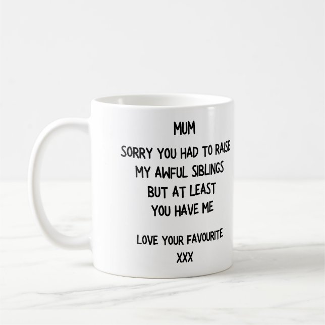 Taza De Café 'Lo siento por mis espantosos hermanos' (Izquierda)