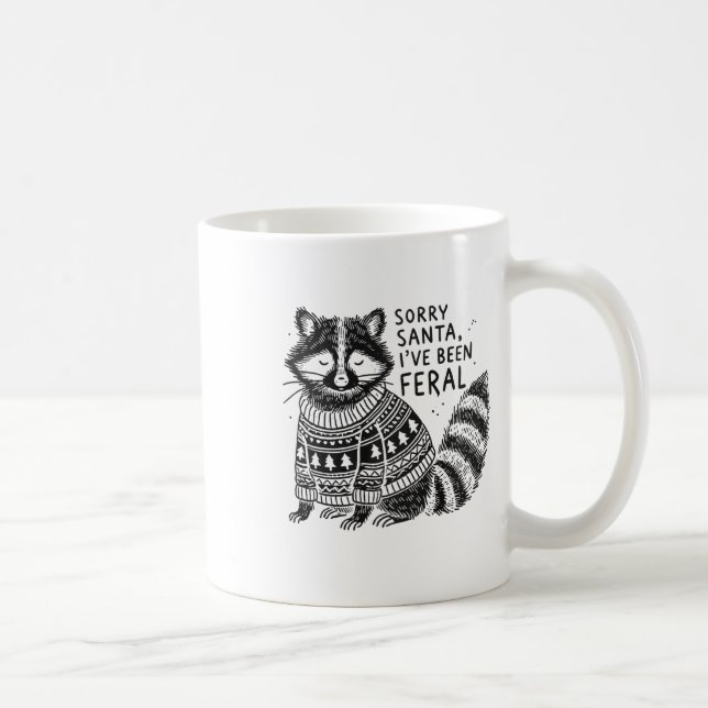 Taza De Café Lo siento Santa I ha sido Feral Funny Navidades S  (Derecha)