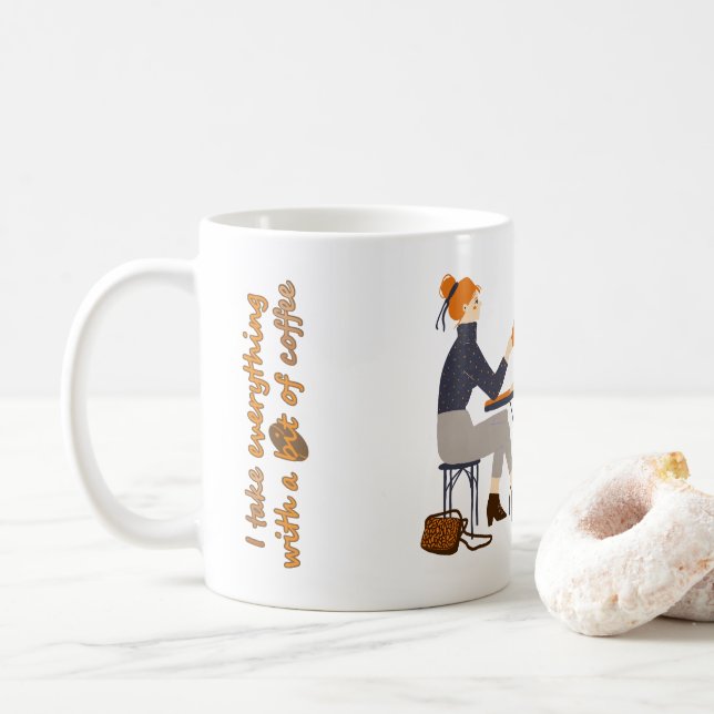 Taza De Café Lo tomo todo con los Chicas de Cita de café Amigos (Con donut)
