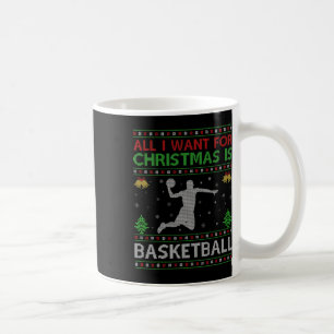 Taza De Café Lo Único Que Quiero De Los Navidades Es El Básquet
