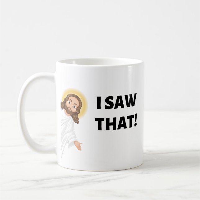 Taza De Café ¡LO VI! Jesus Mug (Izquierda)