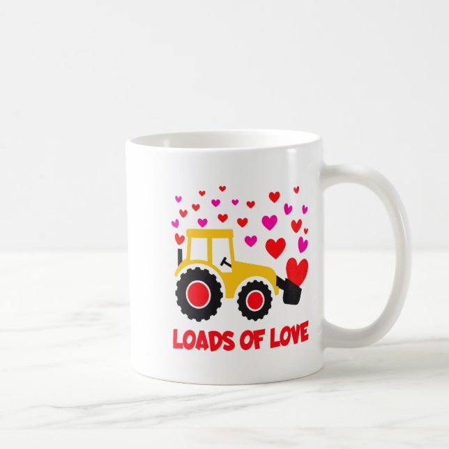 Taza De Café Loads Of Love Toddler Tractor Valentines Day For K (Derecha)