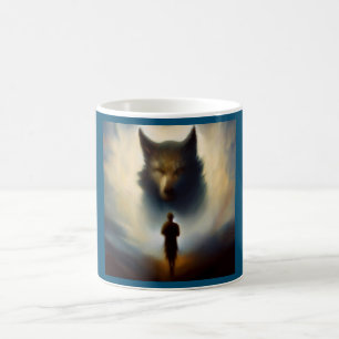 Taza De Café Lobo animal espiritual 2