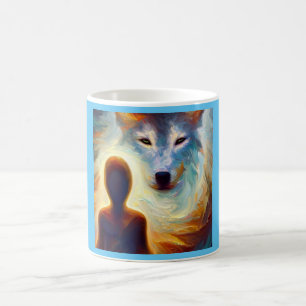 Taza De Café Lobo animal espiritual 3