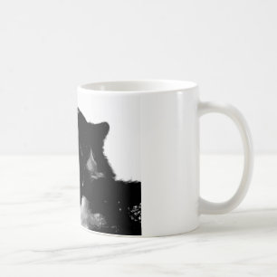 Taza De Café Lobo blanco y negro