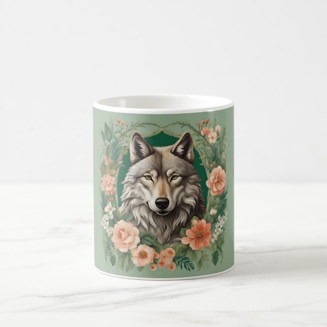 Taza De Café Lobo Cottagecore (Centro)